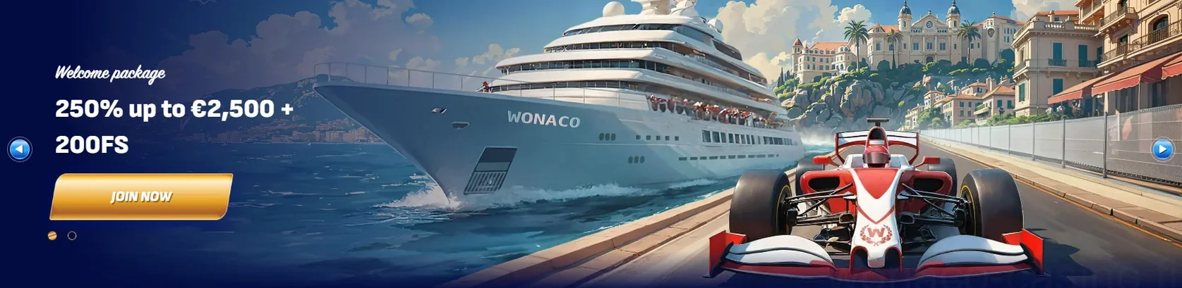 Wonaco Casino Tervetuloa
